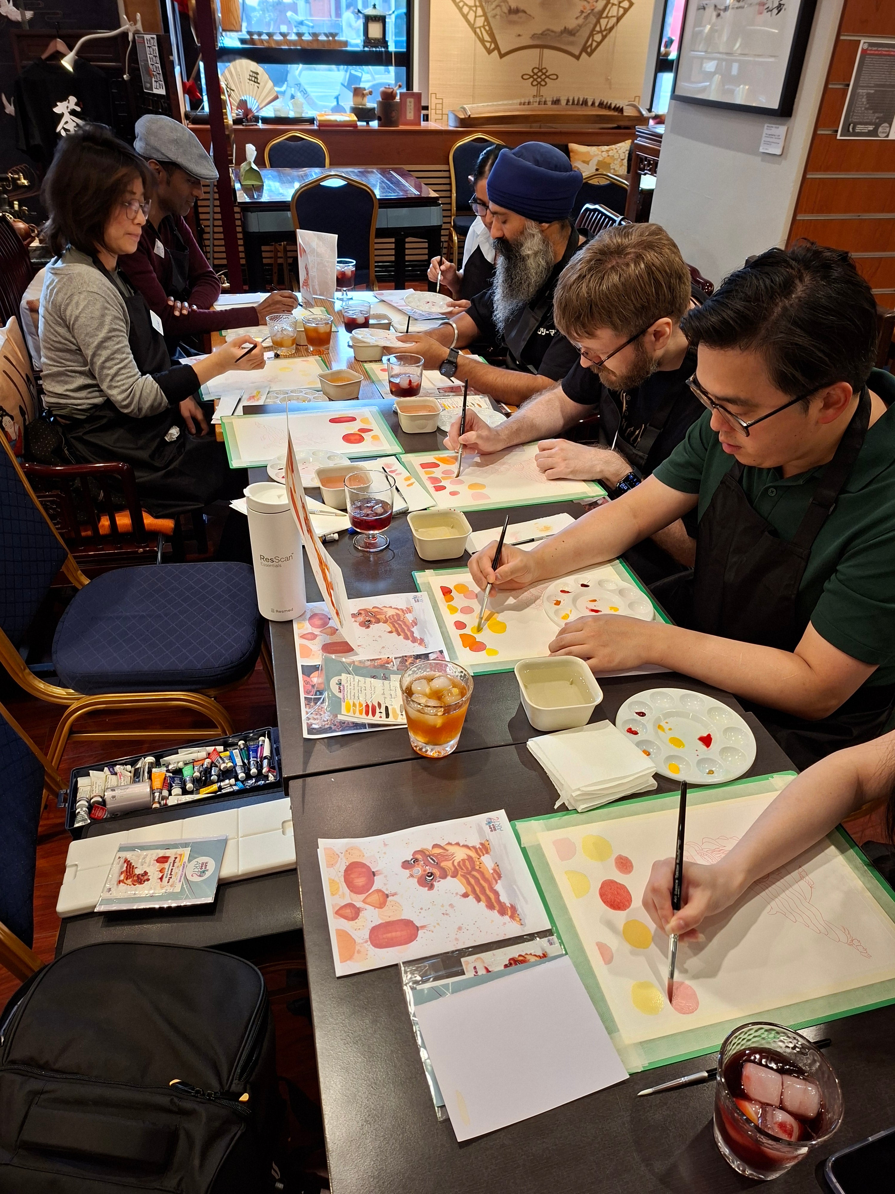 Paint and Tea at Zensation Teahouse